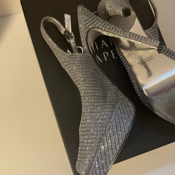 Adrianna papell peep toe silver shinning heel - Picture 6 of 10